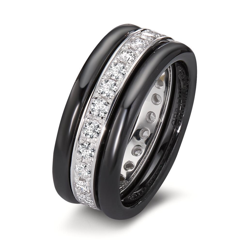 Anelli di memoria Oro bianco 750/18 carati Diamante bianco, 1 ct, 25 pietra, [Brillant], w-si