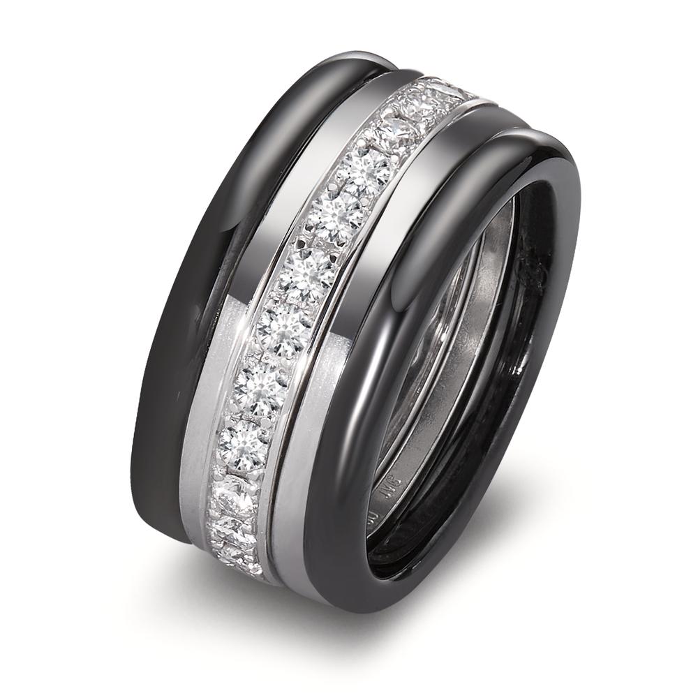 Anelli di memoria Oro bianco 750/18 carati Diamante bianco, 1 ct, 25 pietra, [Brillant], w-si