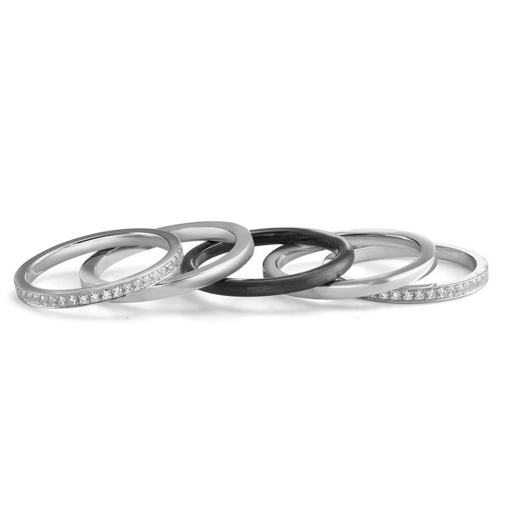 Anelli impilabili Argento rodiato