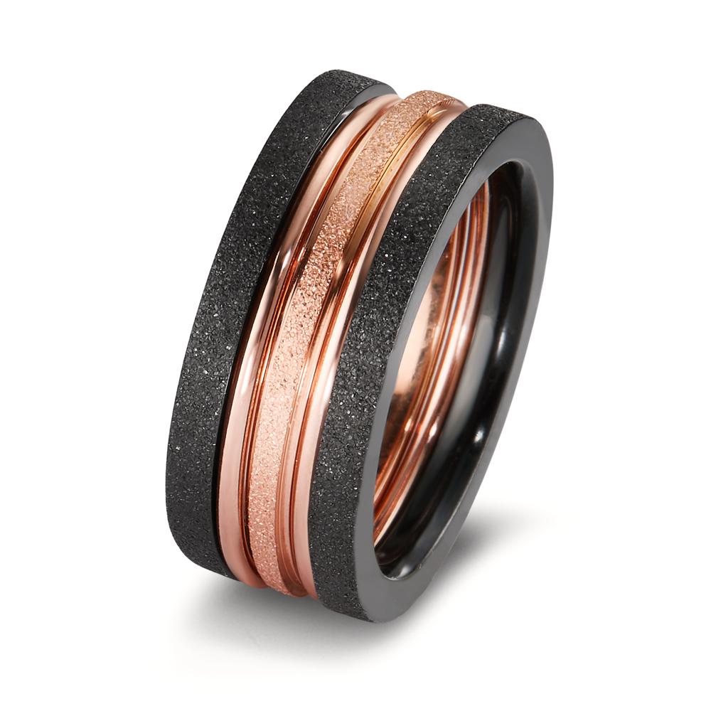Anelli impilabili Acciaio inossidabile rosa rivestimento IP