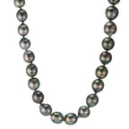Collana Oro bianco 750/18 carati Perla di Tahiti 9-10 mm 45 cm