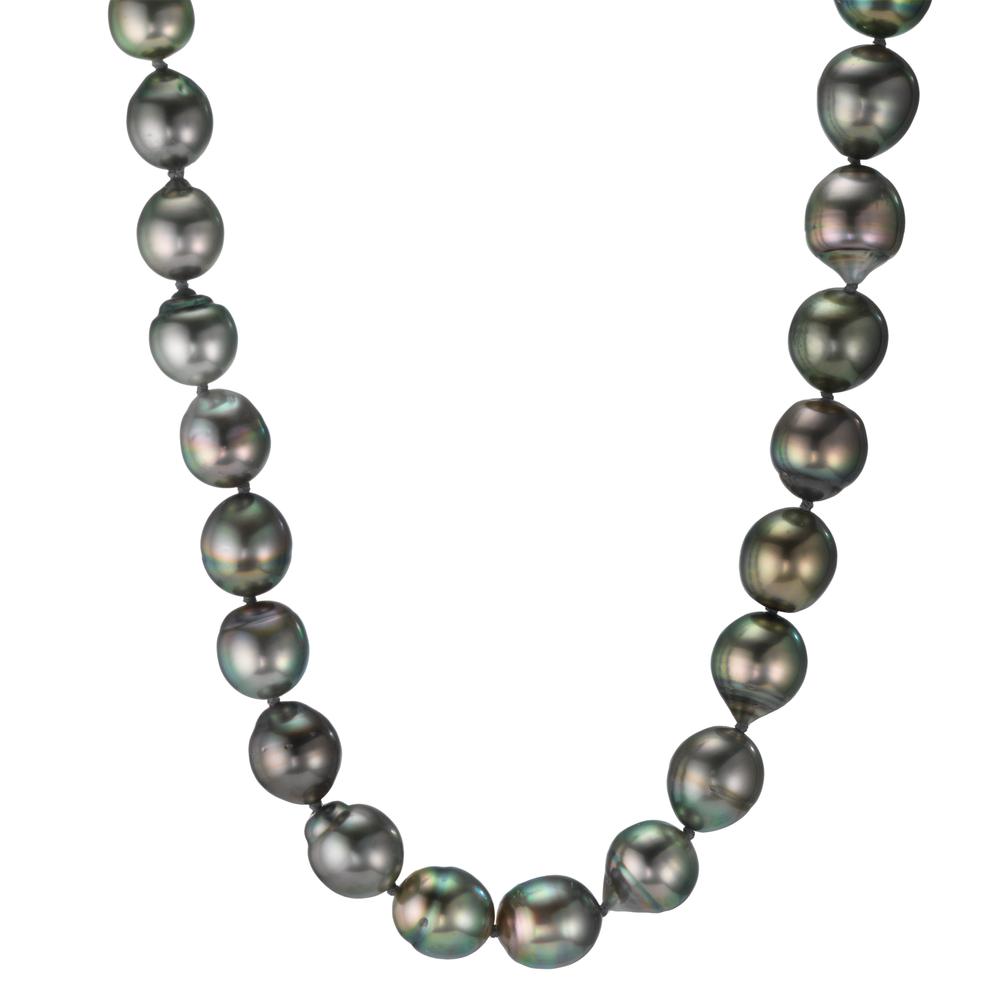 Collana Oro bianco 750/18 carati Perla di Tahiti 9-10 mm 45 cm