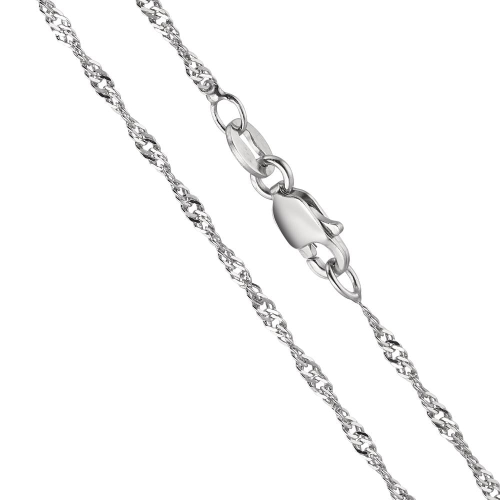 Collana Argento rodiato 42 cm