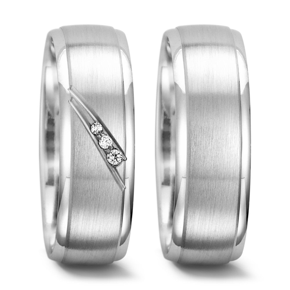 Anello del partner Oro bianco 750/18 carati
