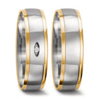 Anello del partner Oro bianco 750/18 carati, Oro giallo 750/18 carati