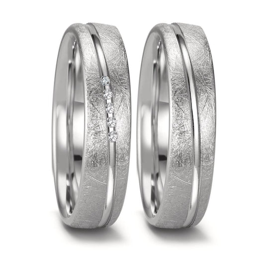 Anello del partner Oro bianco 750/18 carati