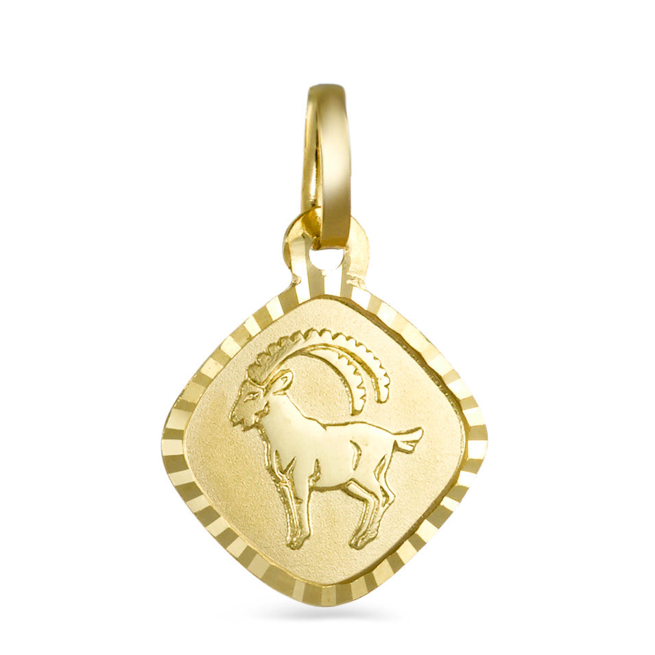 Ciondolo Oro giallo 750/18 carati Segno zodiacale Capricorno