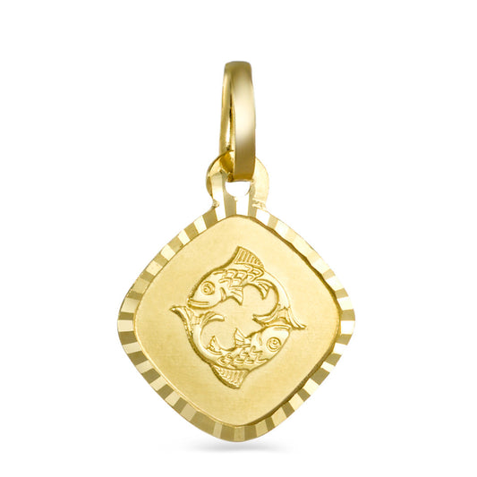 Ciondolo Oro giallo 750/18 carati Segno zodiacale pesce