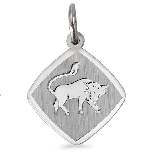 Ciondolo Argento rodiato Segno zodiacale Toro
