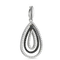 Ciondolo Oro bianco 750/18 carati Diamante nero, 0.52 ct, 104 pietra, [Brillant], tw-vsi