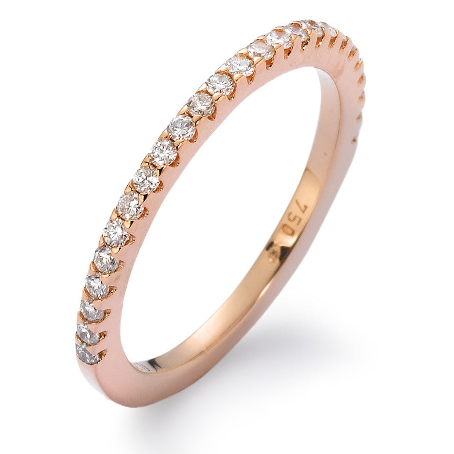Anelli di memoria Oro rosso 750/18 carati Diamante bianco, 0.25 ct, 25 pietra, [Brillant], w-si