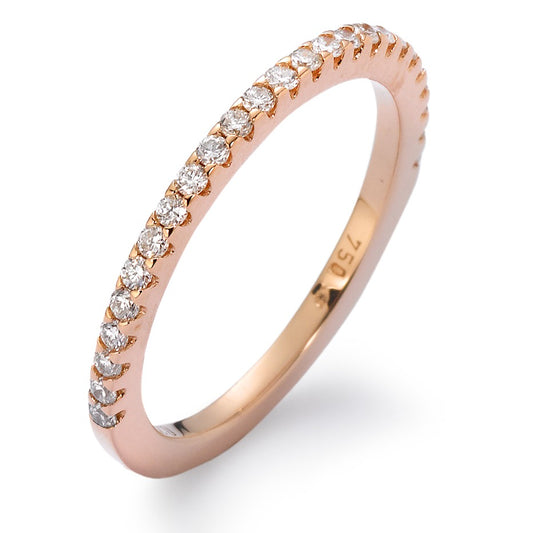 Anelli di memoria Oro rosso 750/18 carati Diamante bianco, 0.25 ct, 25 pietra, [Brillant], w-si