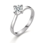 Anello solitario Oro bianco 750/18 carati Diamante bianco, 0.25 ct, [Brillant], w-si