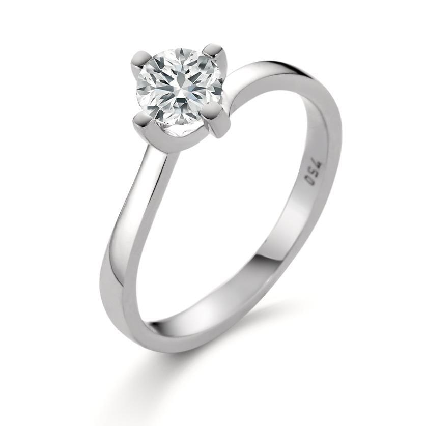 Anello solitario Oro bianco 750/18 carati Diamante bianco, 0.25 ct, [Brillant], w-si