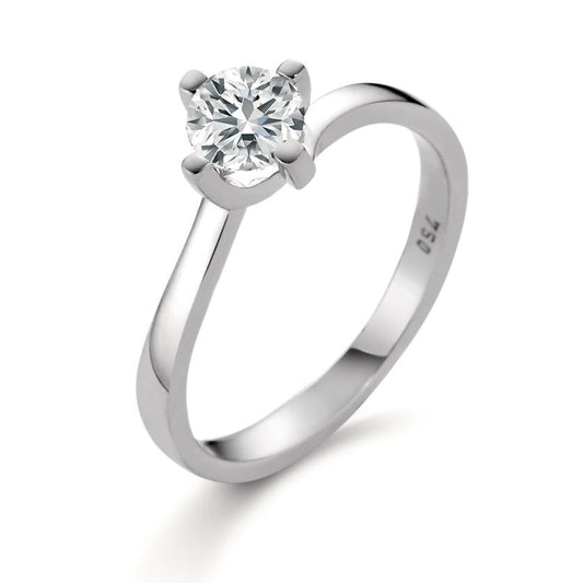 Anello solitario Oro bianco 750/18 carati Diamante bianco, 0.25 ct, [Brillant], w-si