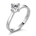 Anello solitario Oro bianco 750/18 carati Diamante bianco, 0.10 ct, [Brillant], w-si