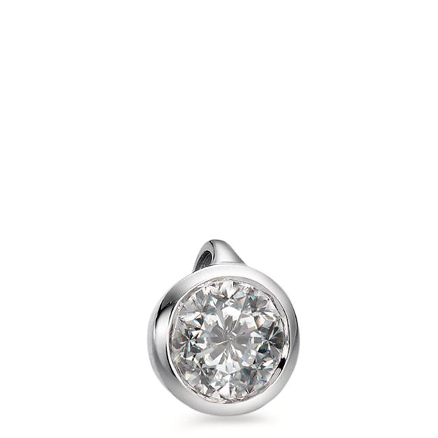 Ciondolo Oro bianco 750/18 carati Diamante bianco, 0.25 ct, [Brillant], w-si Ø5.5 mm