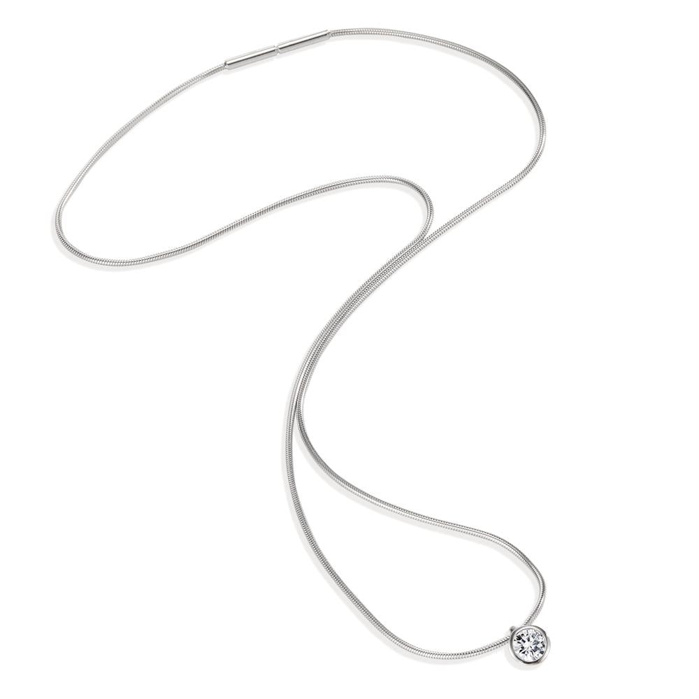 Ciondolo Oro bianco 750/18 carati Diamante bianco, 0.25 ct, [Brillant], w-si Ø5.5 mm