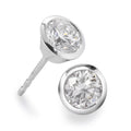 Orecchini a bottone Oro bianco 750/18 carati Diamante bianco, 0.35 ct, 2 pietra, [Brillant], w-si Ø5 mm