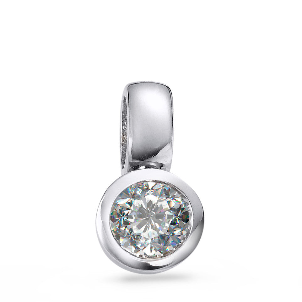 Ciondolo Oro bianco 750/18 carati Diamante bianco, 0.25 ct, [Brillant], w-si