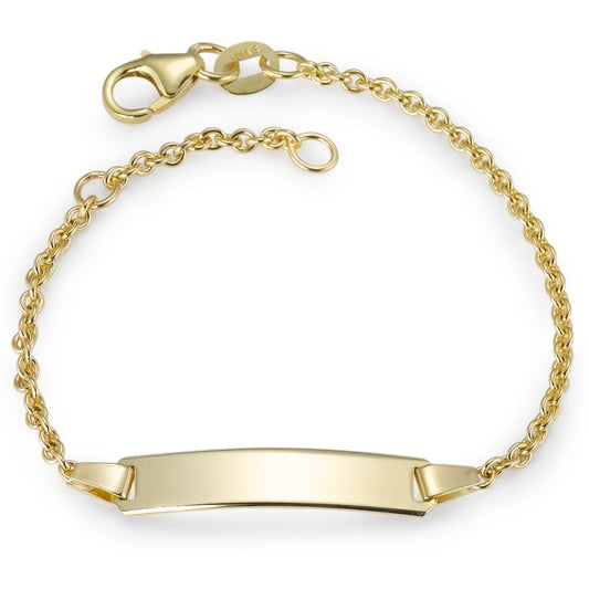 Bracciale con incisione Oro giallo 375/9K 14-16 cm Ø1.3 mm