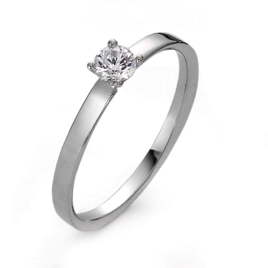 Anello solitario Oro bianco 375/9K Moissanite 3.5 mm