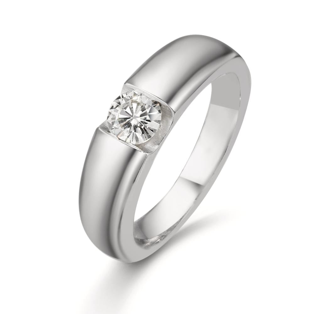 Anello solitario Oro bianco 375/9K Moissanite
