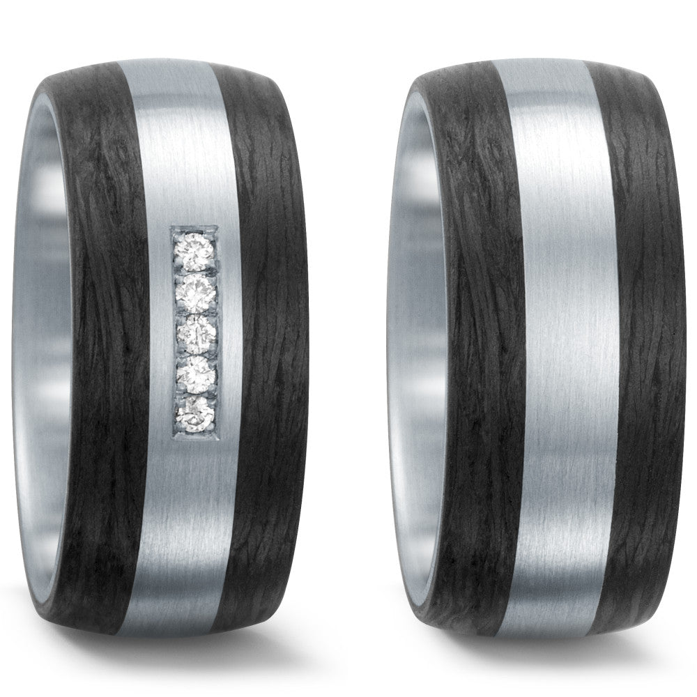 Anello del partner Acciaio inossidabile, Carbonio