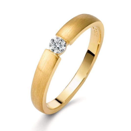 Anello solitario Oro giallo 750/18 carati Diamante 0.10 ct, w-si