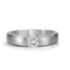 Anello solitario Oro bianco 750/18 carati Diamante bianco, 0.30 ct, w-si