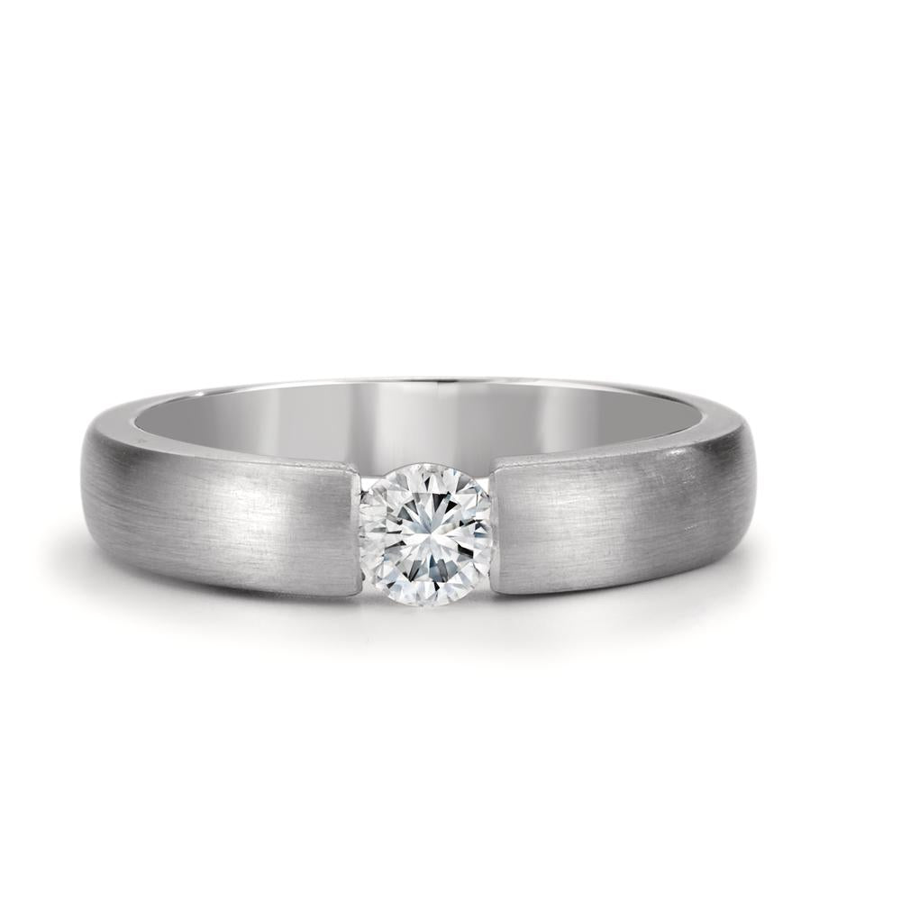 Anello solitario Oro bianco 750/18 carati Diamante bianco, 0.30 ct, w-si