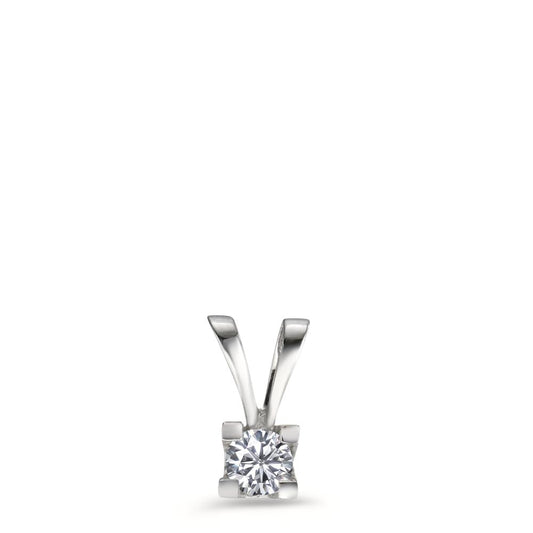 Ciondolo Oro bianco 750/18 carati Diamante 0.15 ct, w-si