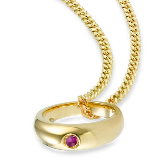 Anello di battesimo Oro giallo 750/18 carati Rubino rosso, 0.02 ct Ø10 mm