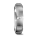 Anello del partner Oro bianco 750/18 carati Diamante bianco, 0.055 ct, 3 pietra, tw-vsi