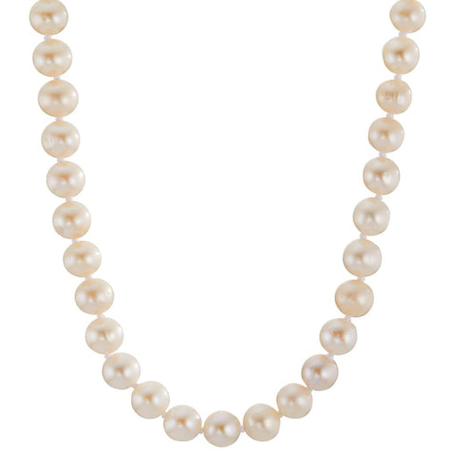 Collana Argento rodiato Perla coltivata d'acqua dolce 50 cm