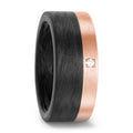 Anello Carbonio, Oro rosso 750/18 carati