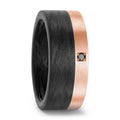 Anello Carbonio, Oro rosso 750/18 carati