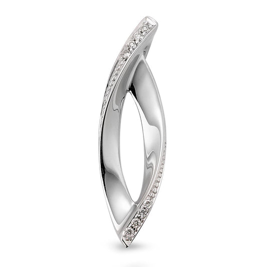 Ciondolo Oro bianco 750/18 carati Diamante bianco, 0.04 ct, 8 pietra, [Brillant], w-si