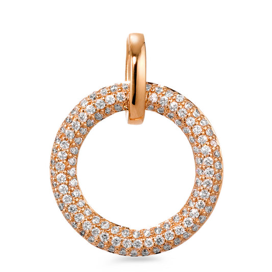 Ciondolo Oro rosso 750/18 carati Diamante bianco, 0.50 ct, 125 pietra, [Brillant], tw-vsi Ø18 mm