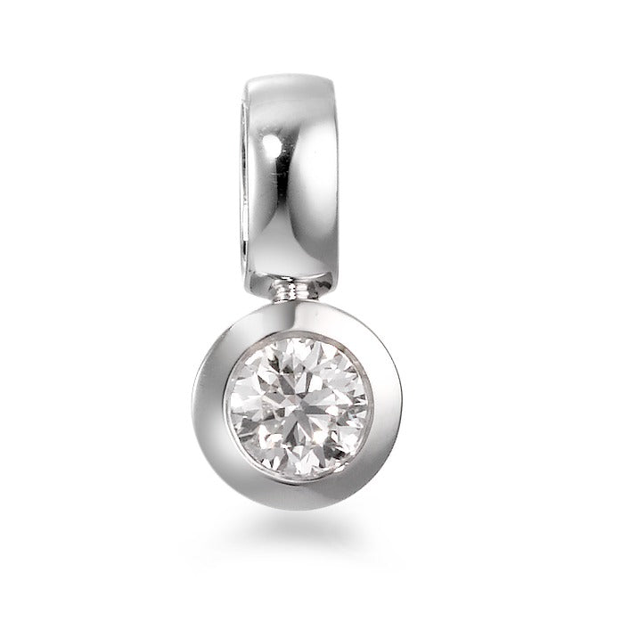 Ciondolo Oro bianco 750/18 carati Diamante bianco, 0.25 ct, [Brillant], w-si Ø6 mm