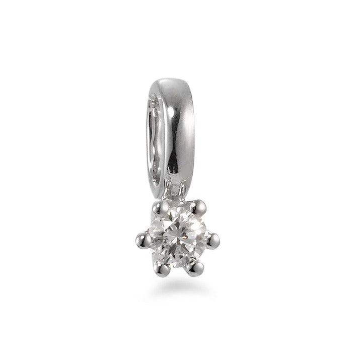 Ciondolo Oro bianco 750/18 carati Diamante bianco, 0.05 ct, [Brillant], w-si