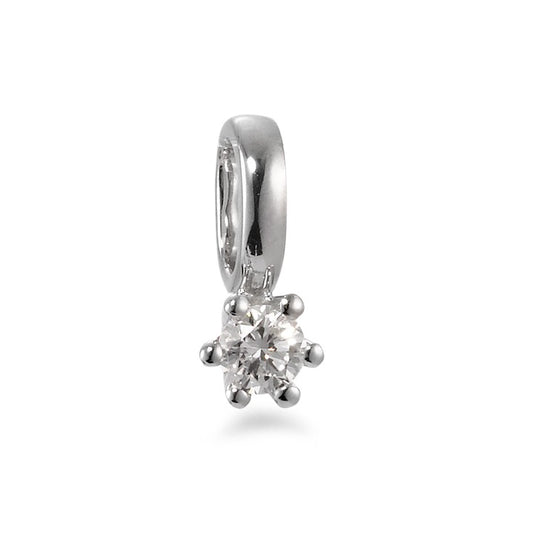 Ciondolo Oro bianco 750/18 carati Diamante bianco, 0.05 ct, [Brillant], w-si