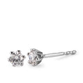 Orecchini a bottone Oro bianco 750/18 carati Diamante bianco, 0.25 ct, 2 pietra, [Brillant], w-si Ø4 mm