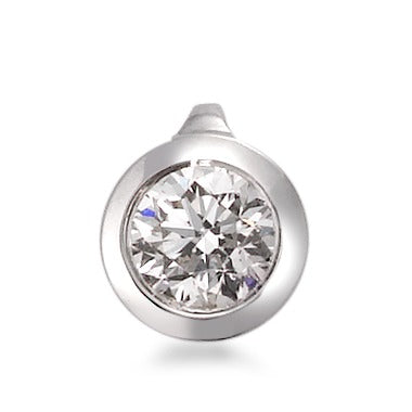 Ciondolo Oro bianco 750/18 carati Diamante bianco, 0.33 ct, [Brillant], w-si Ø6 mm