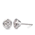 Orecchini a bottone Oro bianco 750/18 carati Diamante bianco, 0.50 ct, 2 pietra, [Brillant], w-si Ø5.5 mm