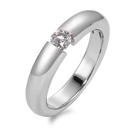 Anello solitario Oro bianco 750/18 carati Diamante bianco, 0.25 ct, [Brillant], w-si