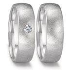 Anello del partner 500 Palladio Diamante 0.10 ct, w-si
