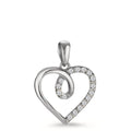 Ciondolo Argento Zirconia rodiato Cuore