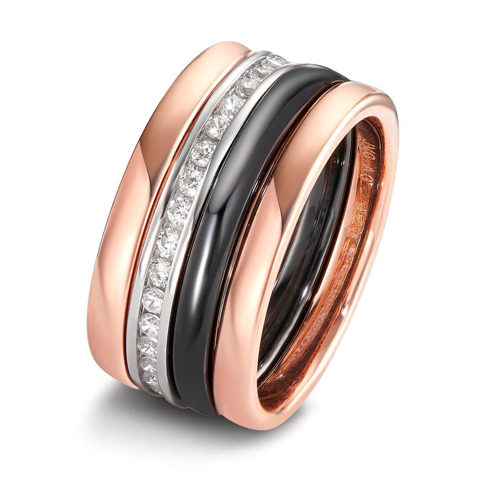 Anelli impilabili Argento rosa rivestimento IP
