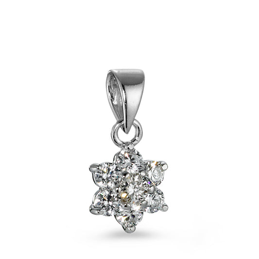 Ciondolo Argento Zirconia 7 pietra rodiato Ø8.5 mm